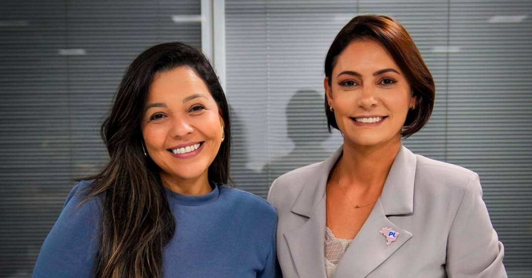 Priscila-Costa-e-Michelle-Bolsoanro